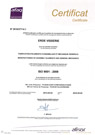 Certificat ISO/TS 16949